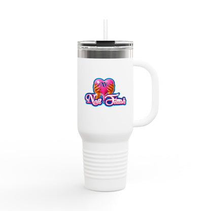 Vibrant Insulated Travel Mug | 40oz, Perfect for On-the-Go Drinks, Gifts for Friends, Summer BBQs, and Road Trips, Colorful Design
