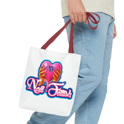 Nail Lover Tote Bag, AOP Shopping Bag, Cute Handbag, Gift for Nail Artists, Trendy Tote, Nail Design Fashion