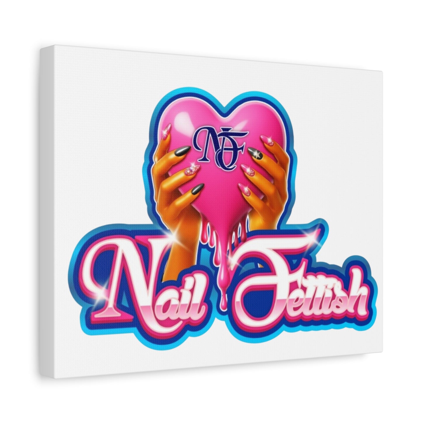 Canvas Art Print - Nail Fetish Design for Beauty Lovers, Home Decor, Gift Idea, Wall Art, Trendy Decor, Girly Aesthetic
