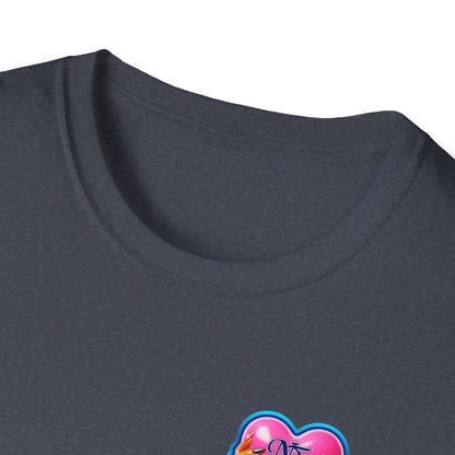 Vibrant Tropical Heart T-Shirt, Summer Fashion, Gift for Women, Beach Wear, Casual Style, Love Theme