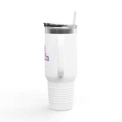 Vibrant Insulated Travel Mug | 40oz, Perfect for On-the-Go Drinks, Gifts for Friends, Summer BBQs, and Road Trips, Colorful Design