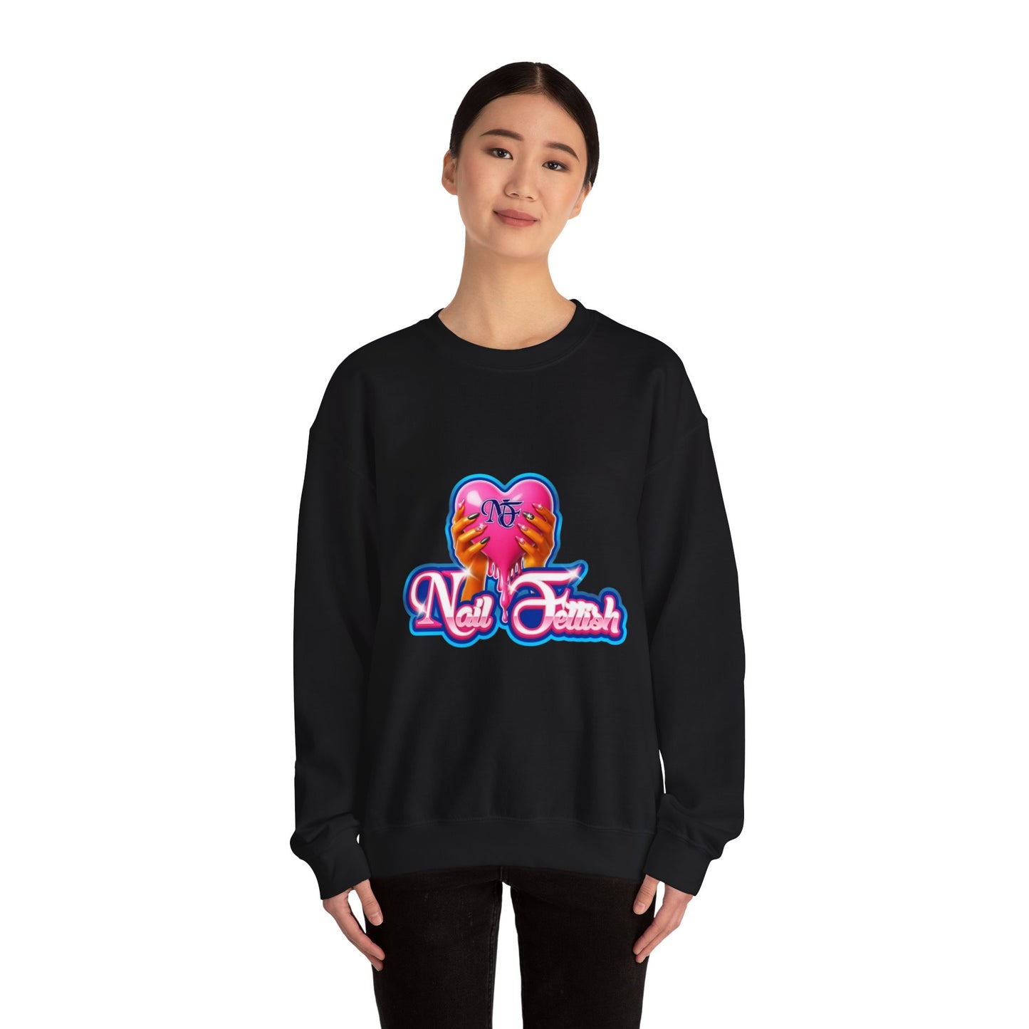 Nail Art Enthusiast Crewneck Sweatshirt, Cozy Pullover for Nail Lovers, Gift for Manicure Fans, Stylish Sweatshirt, Birthday Gift