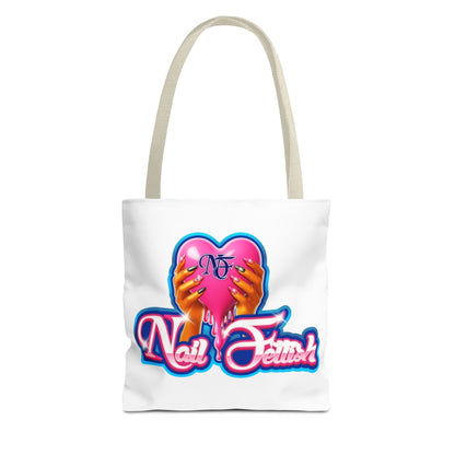Nail Lover Tote Bag, AOP Shopping Bag, Cute Handbag, Gift for Nail Artists, Trendy Tote, Nail Design Fashion