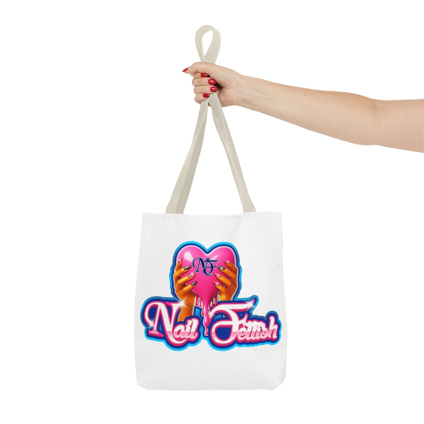 Nail Lover Tote Bag, AOP Shopping Bag, Cute Handbag, Gift for Nail Artists, Trendy Tote, Nail Design Fashion