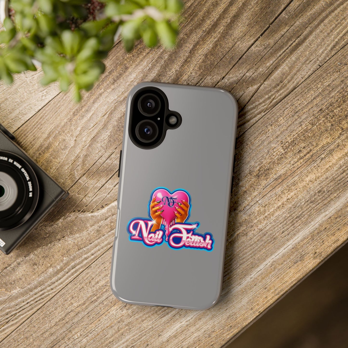 Phone Case with Heart Design, For Nail Enthusiasts, Gifts for Her, Cute Phone Accessories, Valentine's Day