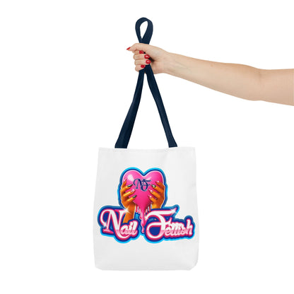 Nail Lover Tote Bag, AOP Shopping Bag, Cute Handbag, Gift for Nail Artists, Trendy Tote, Nail Design Fashion