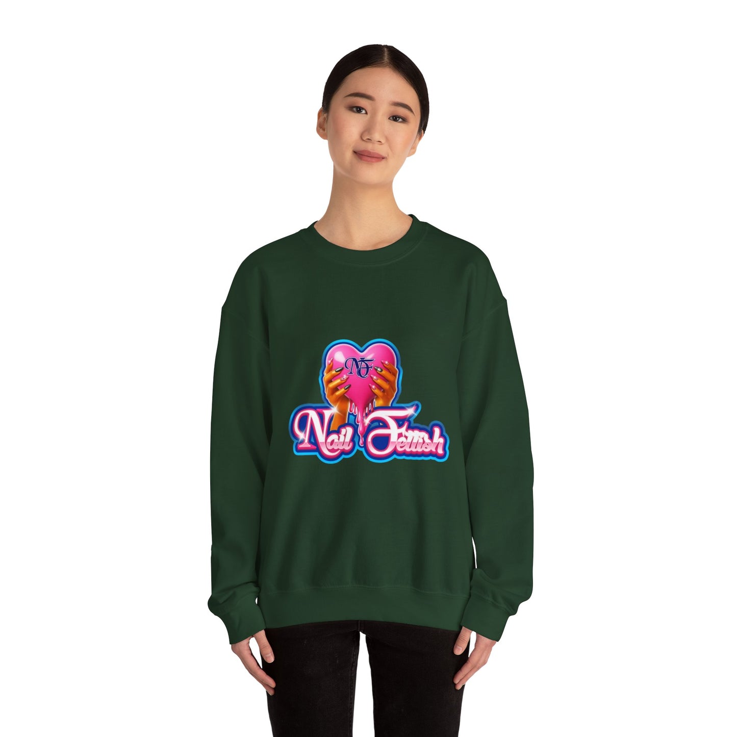 Nail Art Enthusiast Crewneck Sweatshirt, Cozy Pullover for Nail Lovers, Gift for Manicure Fans, Stylish Sweatshirt, Birthday Gift