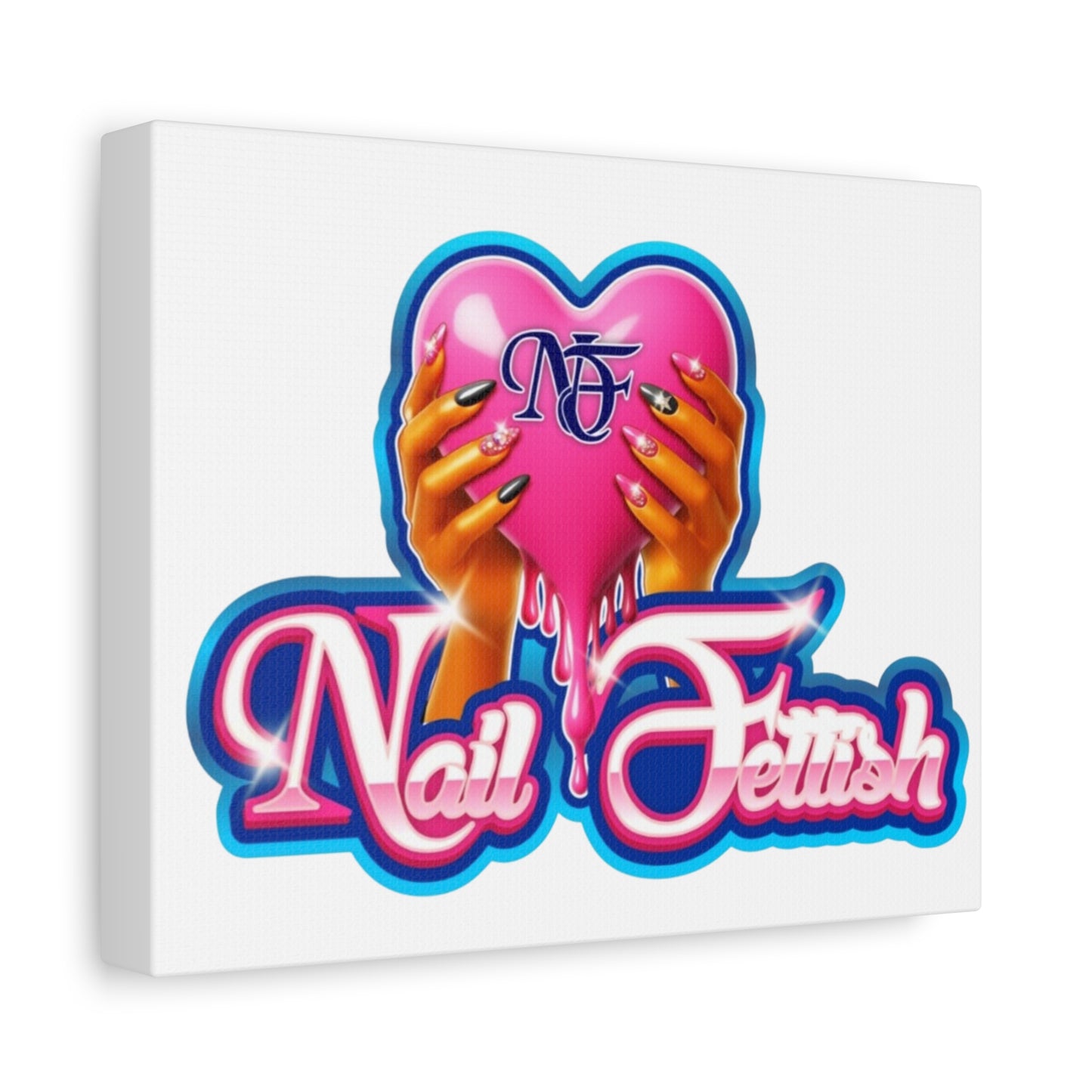 Canvas Art Print - Nail Fetish Design for Beauty Lovers, Home Decor, Gift Idea, Wall Art, Trendy Decor, Girly Aesthetic