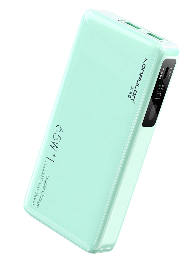 65W Power Bank 20000mAh Portable Charging Powerbank Mobile Phone External Battery PD QC 3.0 Charger 22.5W Poverbank 20000