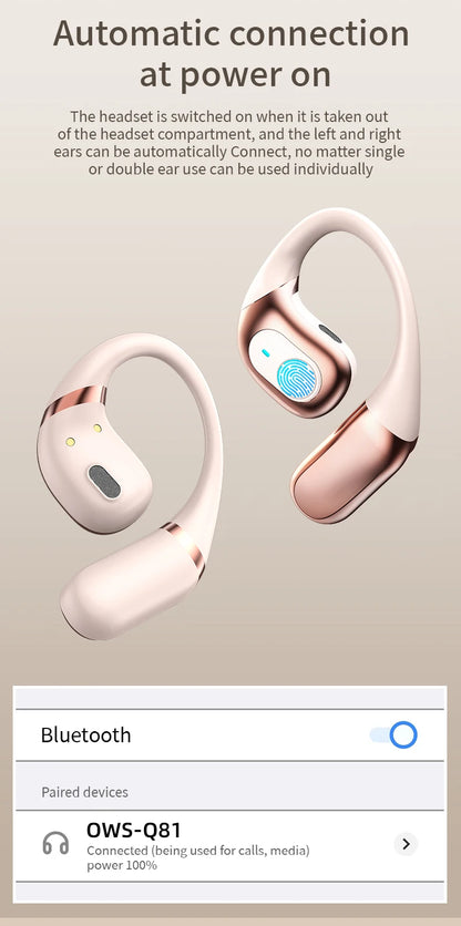 Bluetooth wireless earbuds Ear Hook Headset Bluetooth Headphone HD Sound Quality Stereo Sports work EarBuds