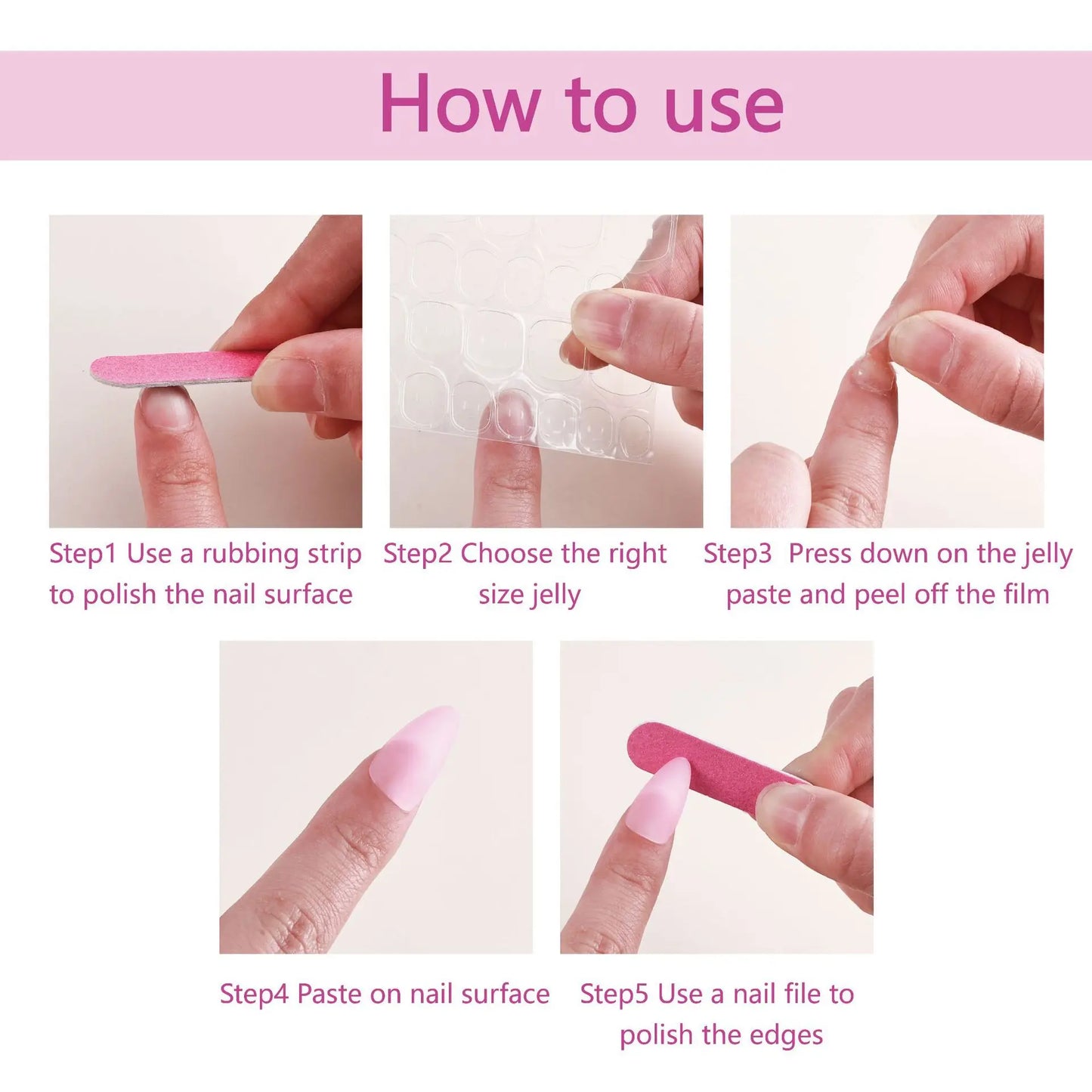 French Nails Press on Nails Acrylic Press on Nails Handmade Thick Press on Nails 3d Art Fish False Nails Remover Fake Nails 24Pc