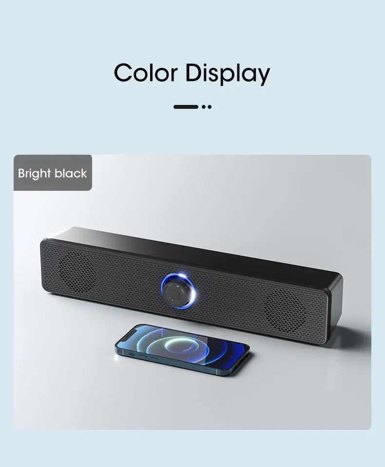 Bluetooth Computer Speakers Wired Surround Sound Bar Stereo Subwoofer Soundbar for Desktop Laptop PC Mini Home Theater System