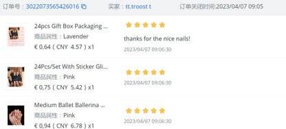 French Nails Press on Nails Acrylic Press on Nails Handmade Thick Press on Nails 3d Art Fish False Nails Remover Fake Nails 24Pc