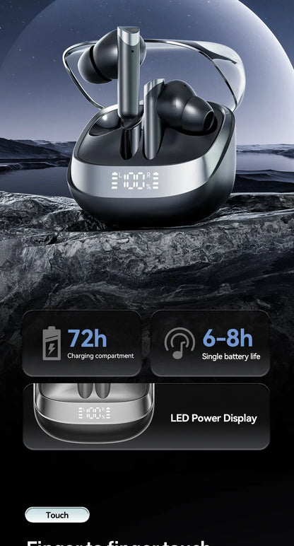 Earphone Bluetooth In-Ear Headphones True Wireless Earbuds  For Noise Reduction Power Display Waterproof Touch Control With Mic