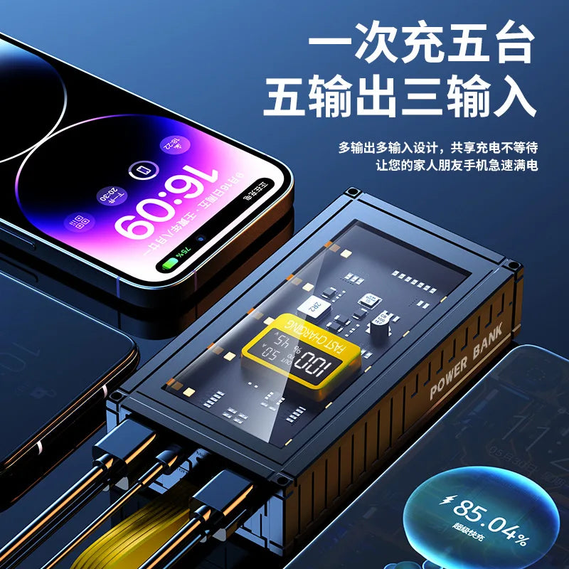 PowerBank 50000mAh 30000mAh 20000mAh Spare battery Portable Charger Mobile External Battery Fast charging For Camping iPhone