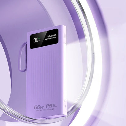 66W Super Fast Power Bank 20000 mAh Large Capacity Mobile Battery Pack Intelligent Digital Display for iPhone Xiaomi