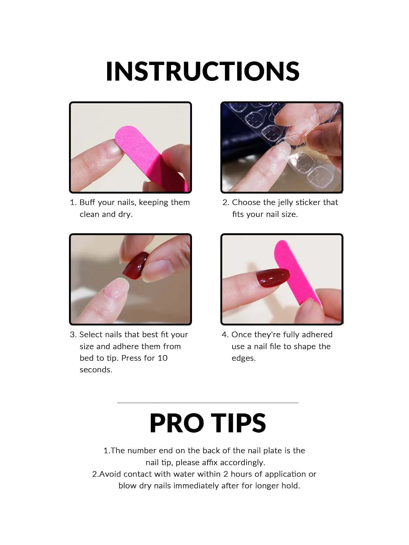 24pcs press on nails short Square Love Design fake press on nails black french tip press on nails cute nail press on acyrlic na