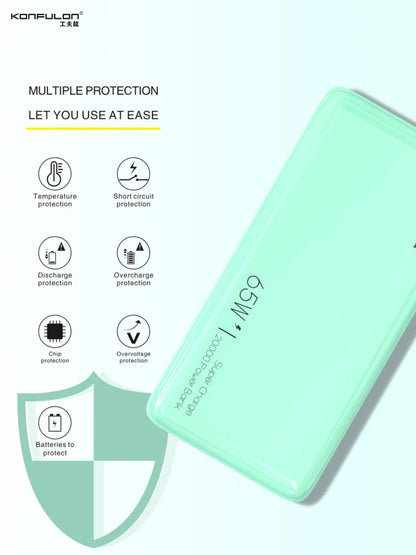 65W Power Bank 20000mAh Portable Charging Powerbank Mobile Phone External Battery PD QC 3.0 Charger 22.5W Poverbank 20000