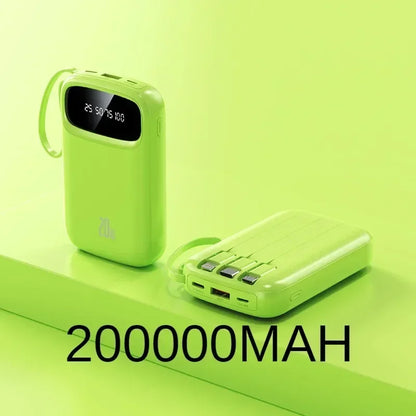 BCAK/ flagship store 200000 Milliampere Wholesale Power Bank with Built-in Cable, Mini, Portable, Fast Charging Mobile Power Sup