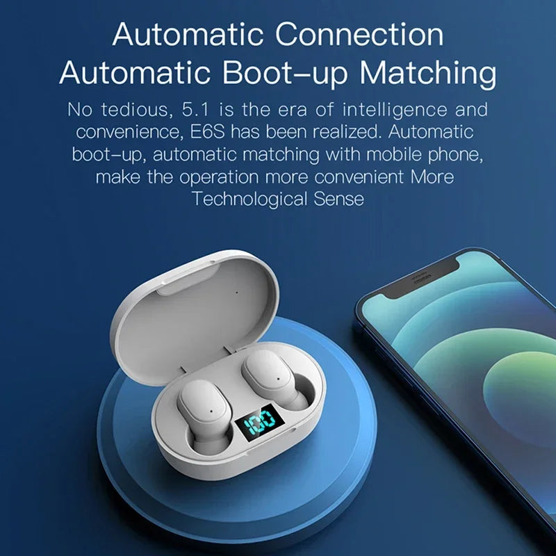 E6S Wireless Earphones Bluetooth Headphone Gaming Headset TWS E7S Sports Earbuds Noise Cancelling Headset for IOS Android