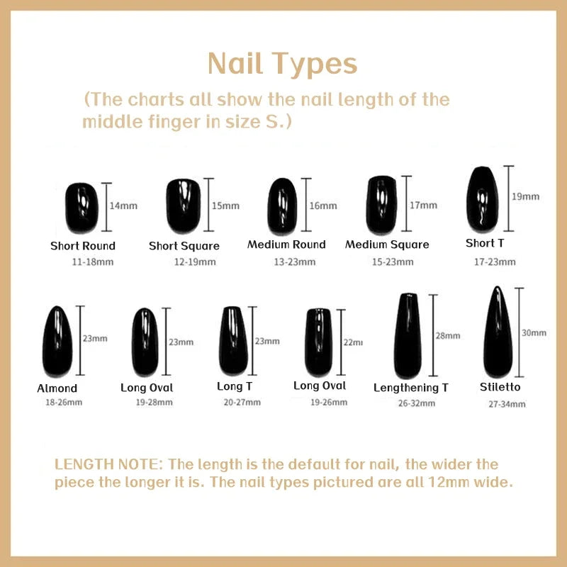 10pcs Handmade Solid Color Press On Nails Fashionable Elegant Versatile Fits All Occasions