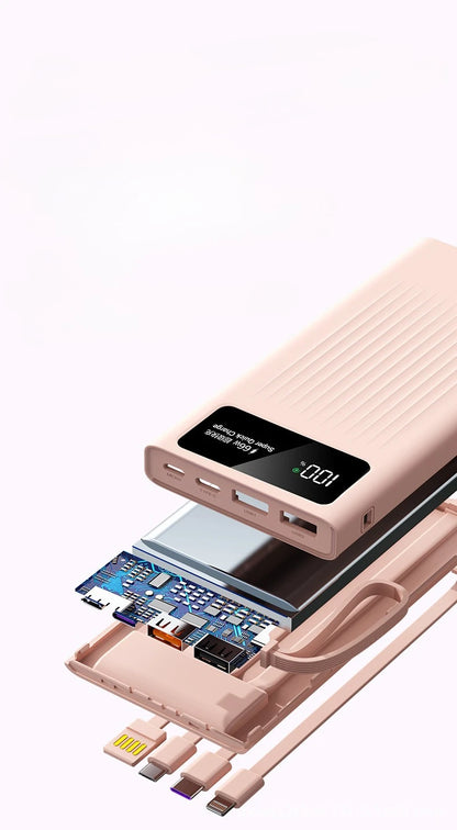 66W Super Fast Power Bank 20000 mAh Large Capacity Mobile Battery Pack Intelligent Digital Display for iPhone Xiaomi
