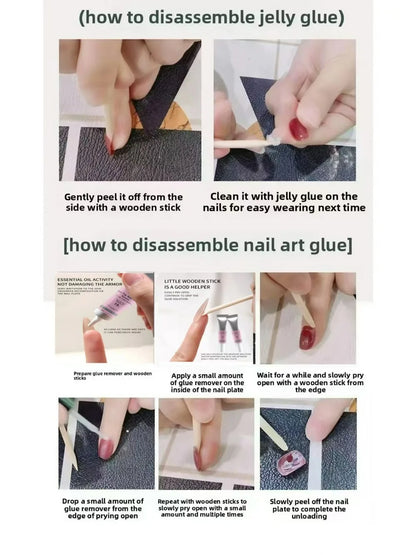 10pcs Handmade Solid Color Press On Nails Fashionable Elegant Versatile Fits All Occasions