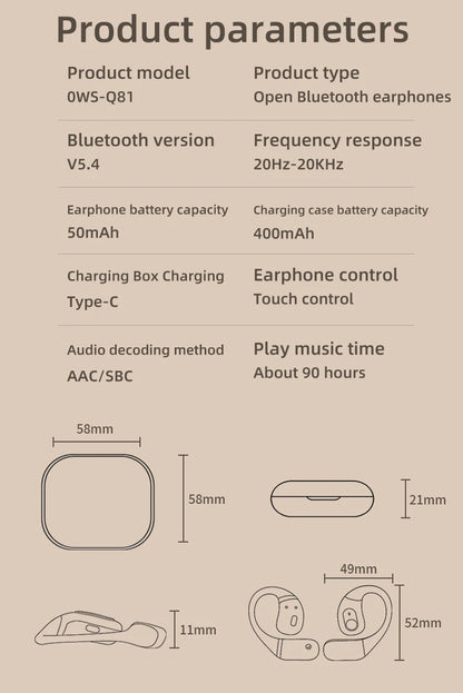 Bluetooth wireless earbuds Ear Hook Headset Bluetooth Headphone HD Sound Quality Stereo Sports work EarBuds