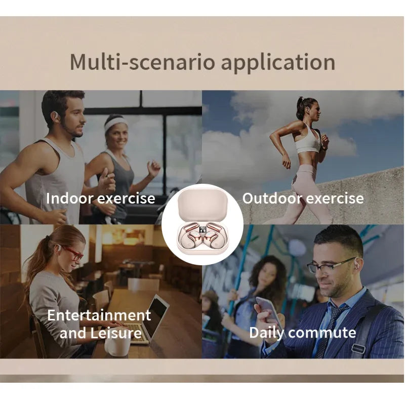 Bluetooth wireless earbuds Ear Hook Headset Bluetooth Headphone HD Sound Quality Stereo Sports work EarBuds