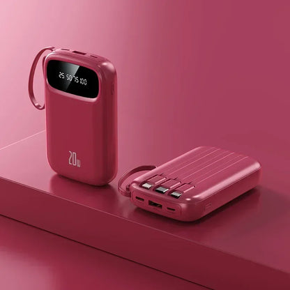 BCAK/ flagship store 200000 Milliampere Wholesale Power Bank with Built-in Cable, Mini, Portable, Fast Charging Mobile Power Sup