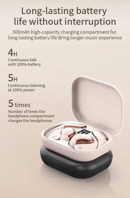 Bluetooth wireless earbuds Ear Hook Headset Bluetooth Headphone HD Sound Quality Stereo Sports work EarBuds