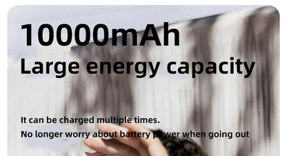 Power Bank 10000mAh Large Capacity Power Bank With 2 Cables PD Fast Charging Powerbank Rechargeable Batteries Portable Battery