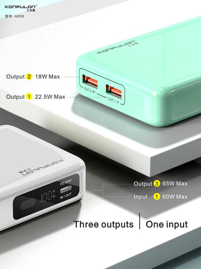 65W Power Bank 20000mAh Portable Charging Powerbank Mobile Phone External Battery PD QC 3.0 Charger 22.5W Poverbank 20000