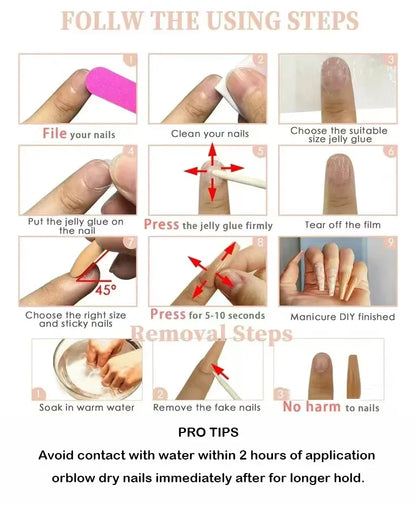 24pcs French Press on Nails with Tools Simple Realistic False Nails Women Short Square Cheap Nail Tips Artificial Finger Nails