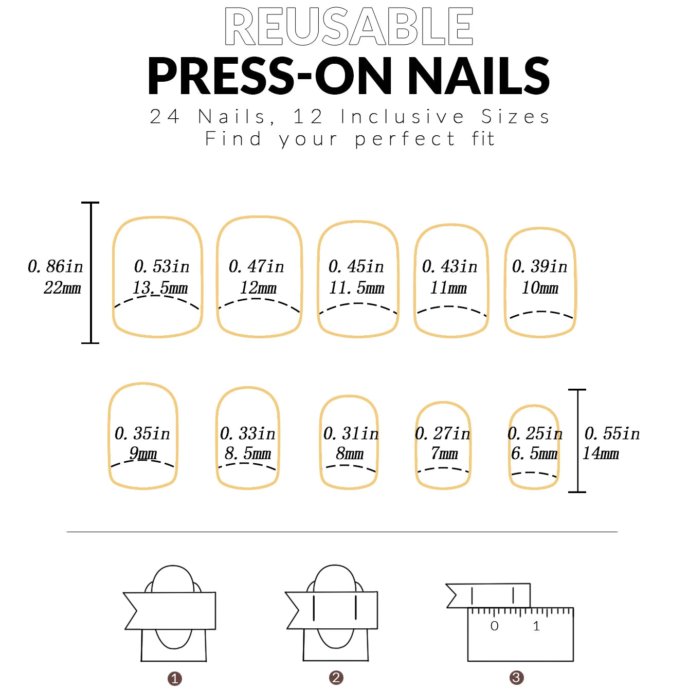 24pcs press on nails short Square Love Design fake press on nails black french tip press on nails cute nail press on acyrlic na
