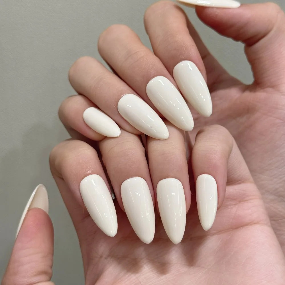 10pcs Handmade Solid Color Press On Nails Fashionable Elegant Versatile Fits All Occasions